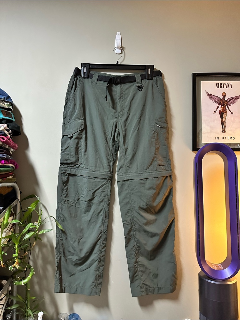 Men's Columbia Olive Convertible Cargo Pants